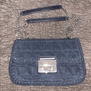 Michael Kors denim quilted purse
